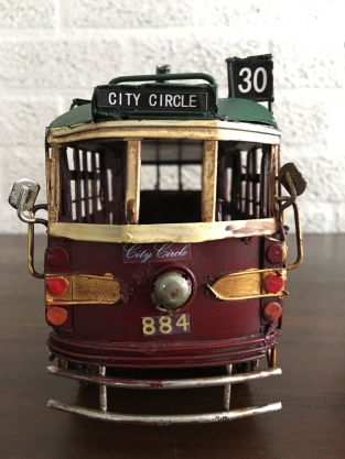 Stadtkreis Straßenbahn Melbourne, komplett handgefertigt aus Metall, traumhaft schön!